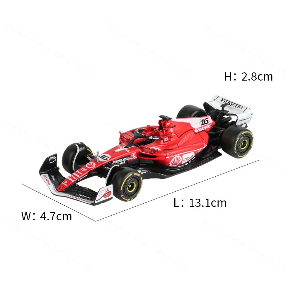 Bburago 1:43 2023 Ferrari SF23 Las Vegas #16 #55 F1 Racing Formula Car Static Simulation Diecast Alloy Model Car 2