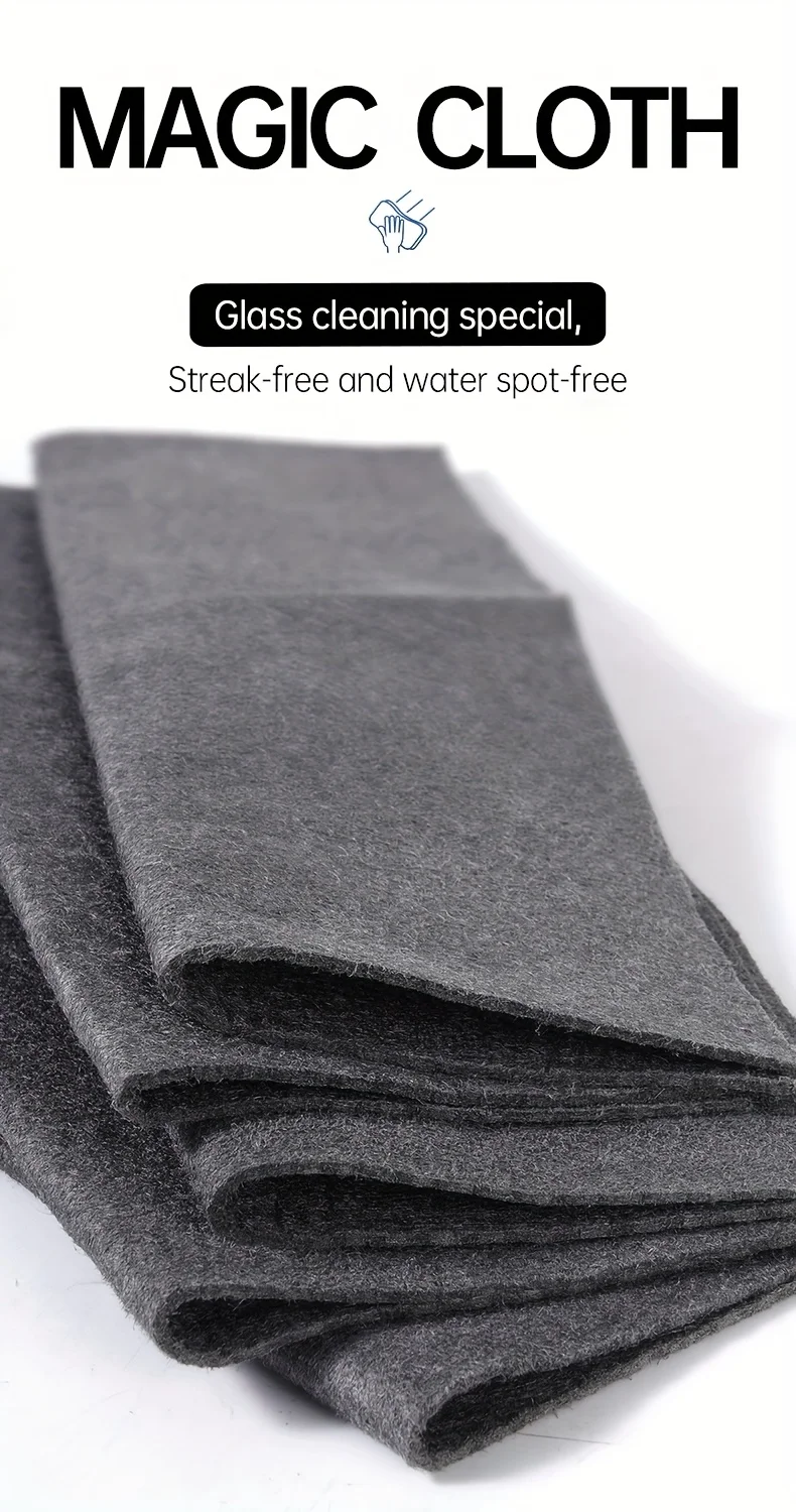 Description Picture 2 of item5pcs Magic Cleaning Cloths Reusable Microfiber Washing Rags Car Window Mirror Wipe Towels Rag Household Kitchen Clean Tools