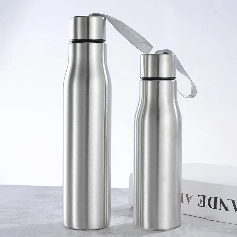 Cycling Sports Stainless Steel Water Bottle Drinking Cup Leakproof Portable Water Bottle with Handle Rope Kids School 1000ml water bottle sports water bottle sports bottle stainless steel water bottle stainless steel cup stainless steel mug