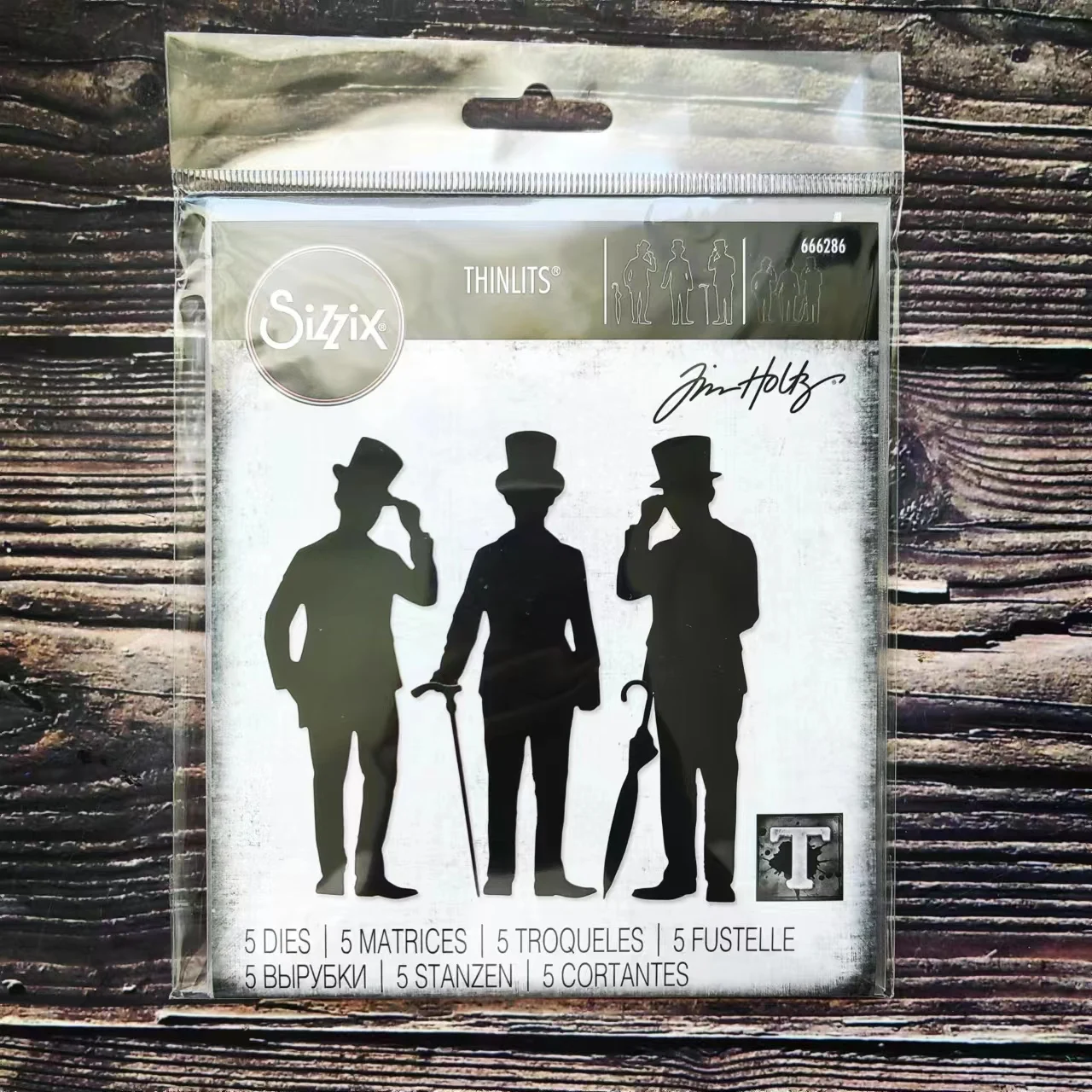 

Sizzix 666286 Thinlits Die Set 5PK - Gentlemen by Tim Holtz