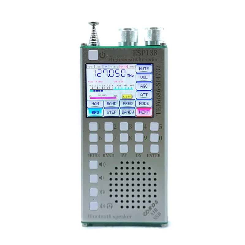 AAAEL-ESP32 ESP138 SI4732 TEF6686 듀얼 모드 FM AM SSB 풀 밴드 에어 밴드 수신기 핸드헬드 라디오 2 in 1