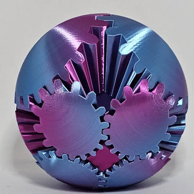 Fidget Toys 3D Printed Toy 3D Printed Gear Ball The Steampunk Whirling Wonder Stress Relief Spin & Relaxing