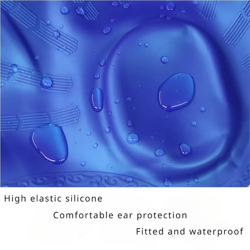 Silicone Swimming Caps for Men Women with Ear Protection Diving Bathing Hats Cap for Long Short Hair Pool Swimming Accessories 3