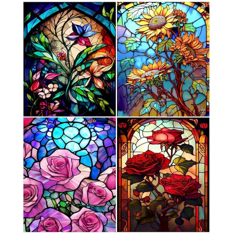 

CHENISTORY 5d DIY Diamond Embroidery Beads Sets Flower Diamond Painting Mosaic Full Square Picture Of Rhinestones Home Decor