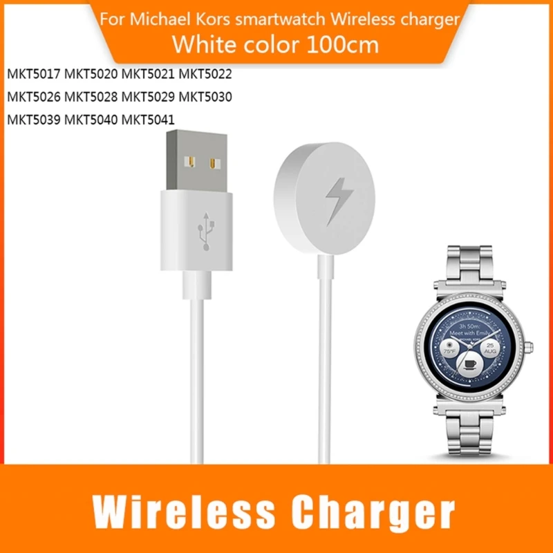 Usb Magnetic Carregador de Carga Rápida Dock para Michael Kors Mkt5017 Mkt5020 Mkt5021 Mkt5022 Mkt5026 Mkt5028 Relógio Cabo de Carregamento m