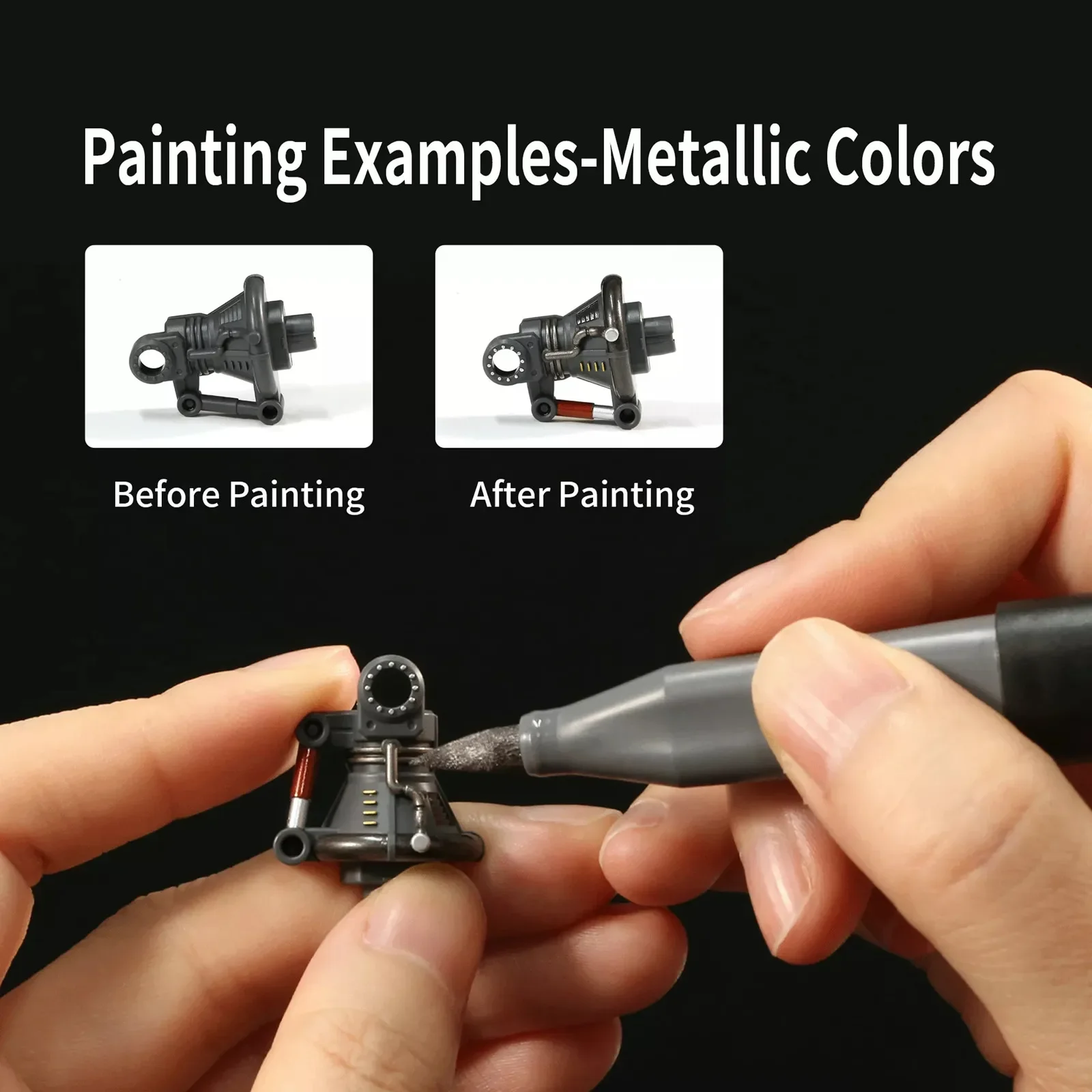 Soft Head Marker DSPIAE Environment-friendly Water-based Up To Base Color Metal Color Marker