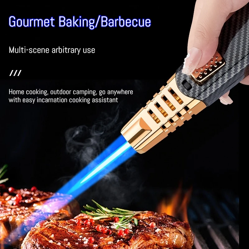 1300 ℃ Spray Gun Lighter Multi functional Home Ignition Tool Butane Torch Windproof Blue Fire High quality Spray Gun Lighters