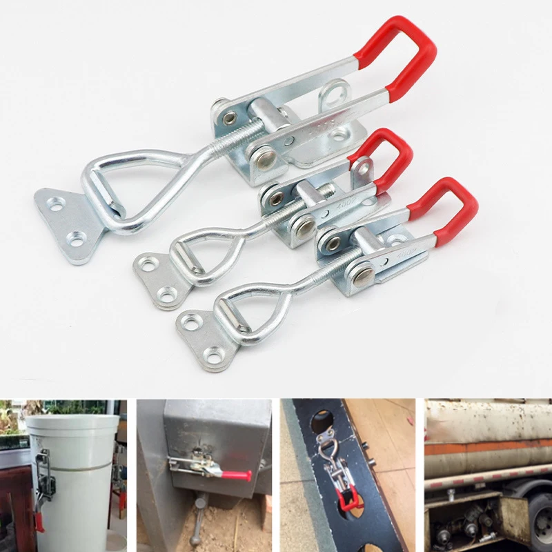 

Adjustable Toolbox Case Metal Toggle Latch Catch Clasp Quick Release Clamp Anti-Slip Push Pull Toggle Clamp Hasps Tool Hardware