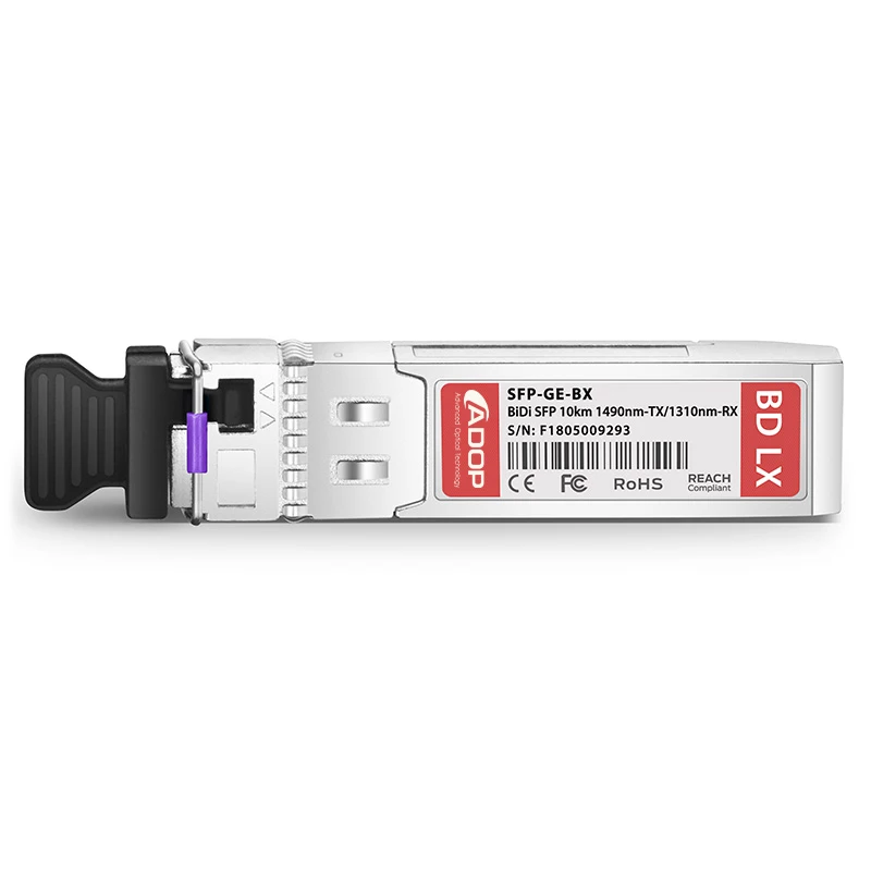 Cisco Linksys MGBBX1D Compatible 1000BASE-BX BiDi SFP 1490nm-TX/1310nm-RX 20km DOM Simplex LC SMF Transceiver Module