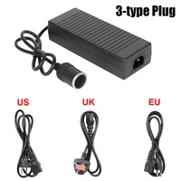 Cigarette Lighter Converter Supply Lighter AC/DC Convert 110V/ 220V to 12V 15A Power Adapter EU US UK Plug 2