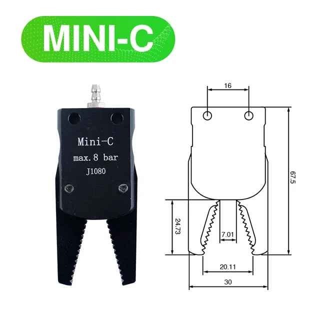 de manipulador pneumático MINI Gripper para moldagem