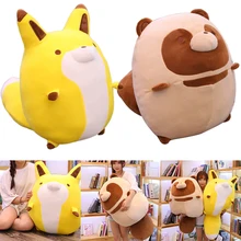 

Kawaii Cartoon Raccoon and Fox Plush Toys Animal Soft Stuffed Doll Cute Pillows Plush Home Party Decor Birthday Gift for Girls