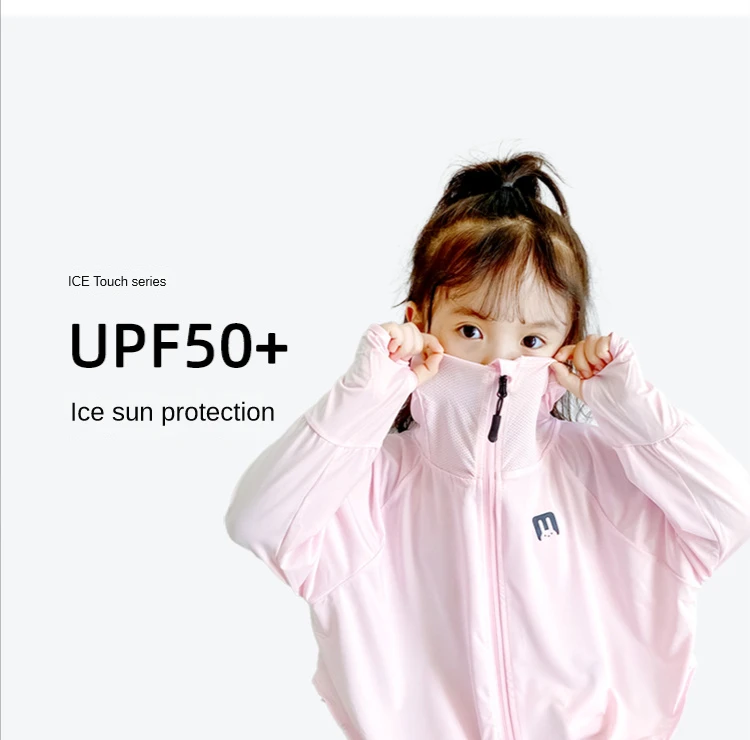 Eisdünne Kinder Outdoor-Kleidung Jungen Atmungsaktiver Hoodie Mädchen Sommer Radfahren Sonnenschutzjacke Mehrfarbige Kinderkleidung_voghion.com