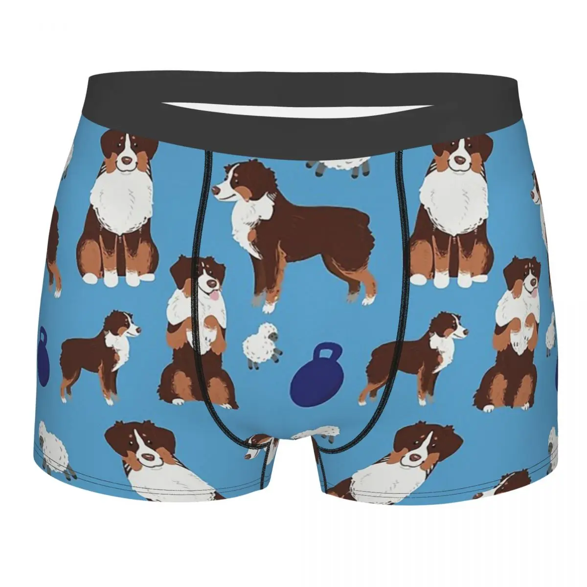 

Australian Shepherd Meme Dog Doge Aussie Pattern Underpants Breathbale Panties Men's Underwear Sexy Shorts Boxer Briefs