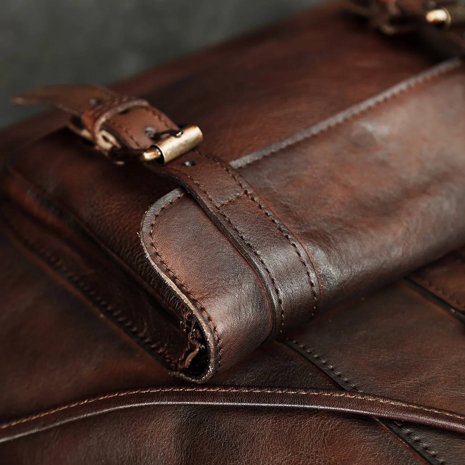 Anti Theft Men's Genuine Leather Backpack Vintage Handmade Knapsack Male Retro Rucksack Large Fashion Travel Backpack Bag Male 4