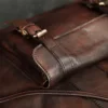 Anti Theft Men's Genuine Leather Backpack Vintage Handmade Knapsack Male Retro Rucksack Large Fashion Travel Backpack Bag Male 4