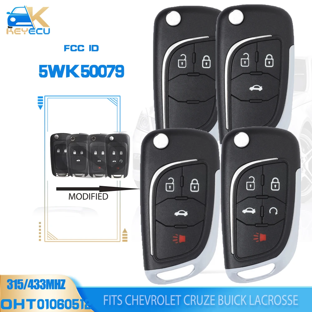 Ключ Remtoe KEYECU 5WK50079 315 МГц/433 МГц для Holden, для командного центра VF, Opel, Vauxhall Insignia, для Chevrolet Cruze, Buick, LaCrosse