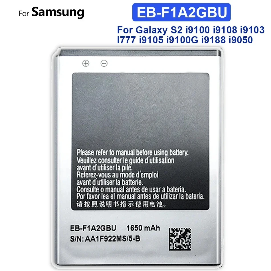 Ykaiserin-Batteria Per Samsung Galaxy S Ii S2 I9100 I9050 B9062 I9108 I9103 I777, Eb-F1A2Gbu, 1650Mah