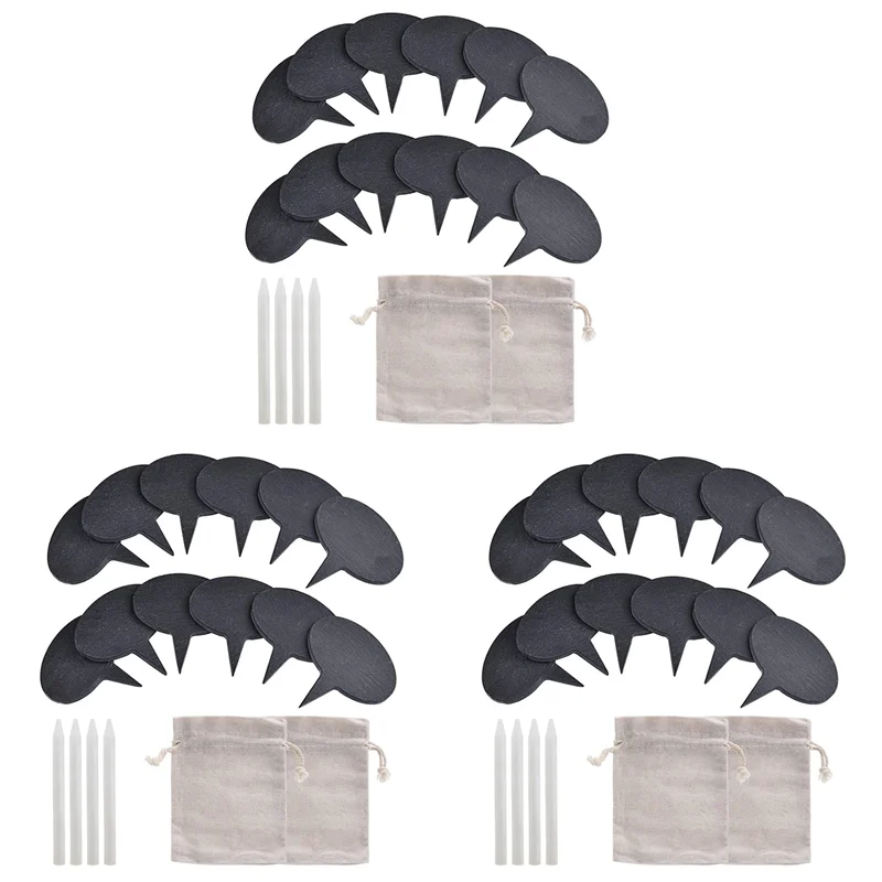 ABJI-Marcatori per formaggio per tavola per salumi, set di 54 etichette per formaggio in ardesia, set di pennarelli per formaggio, nome del formaggio - immagine 2