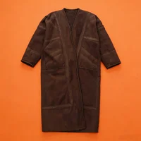 New Islamic Jubba Thobe Saudi Arabian Winter Thick Warm Faux Fur Bisht for Men Cardigan Kimono Coat Kaftan Abaya Muslim Clothing