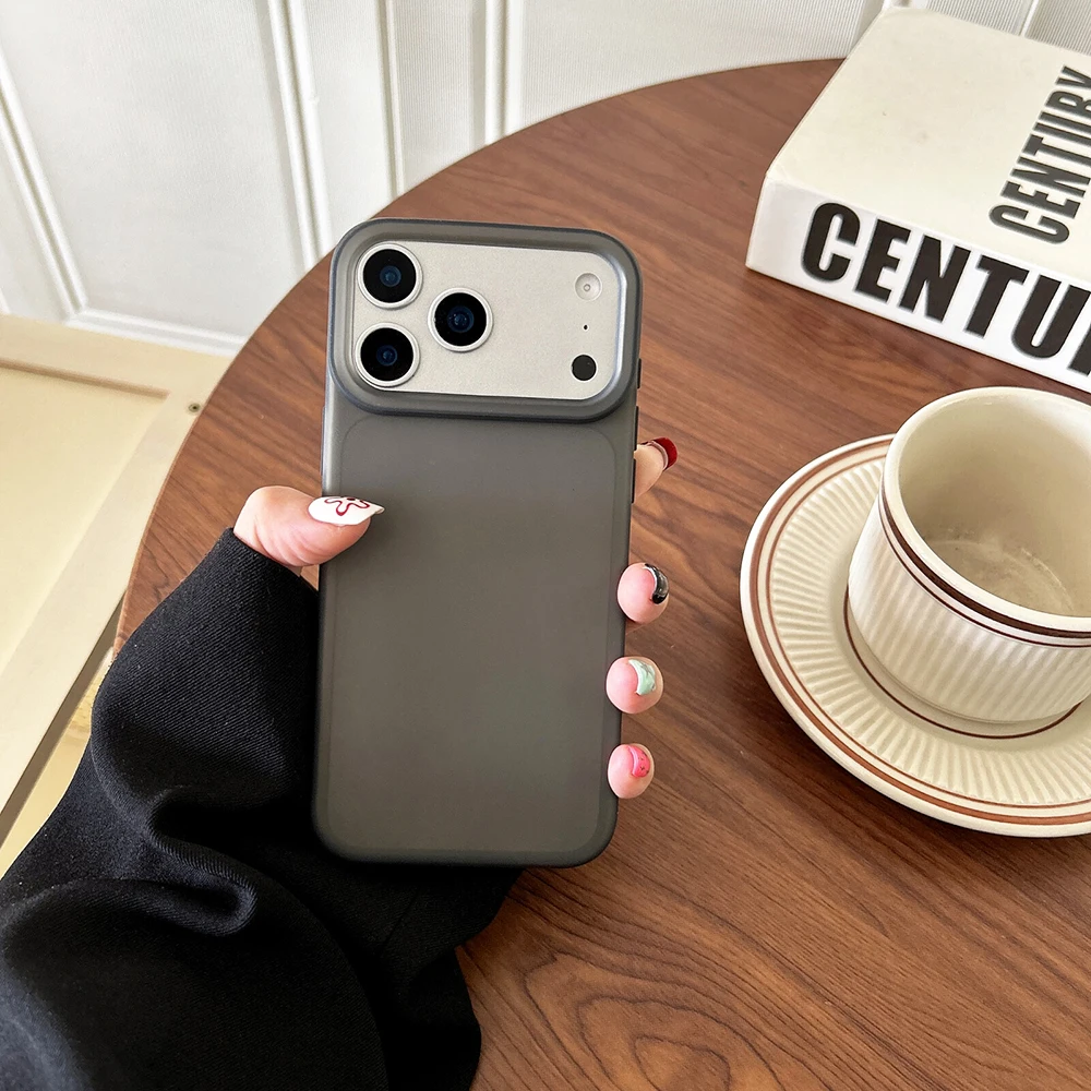 Luxury Transparent Candy Color Clear Matte Silicone Soft Case Cover
