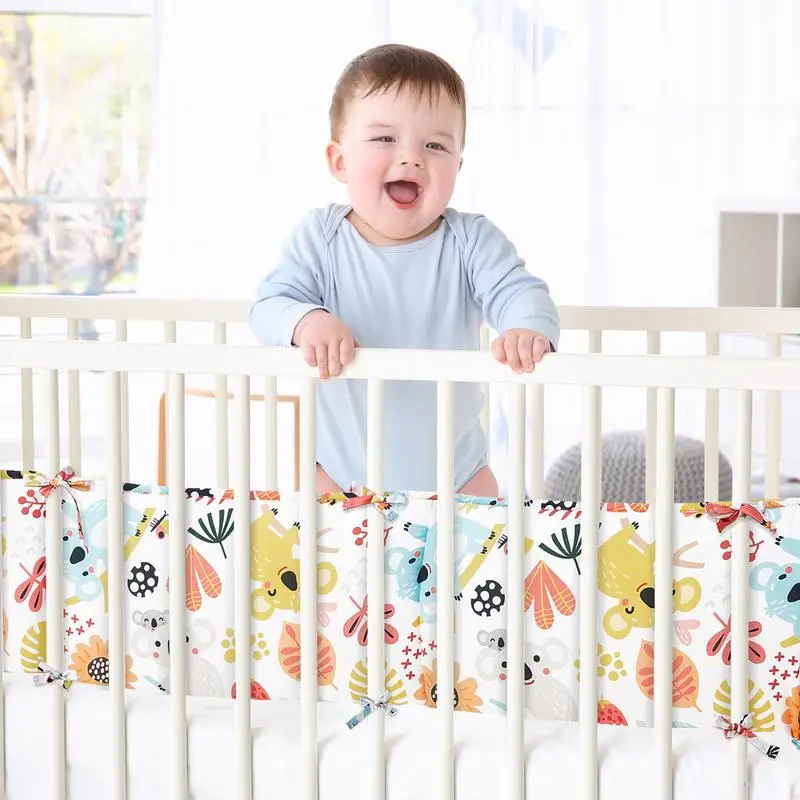 4pcs Crib Children Protective Pad Sets Cotton Lining Prevent Bumper Less Crib Bedding Set For Baby Children Protective Lining