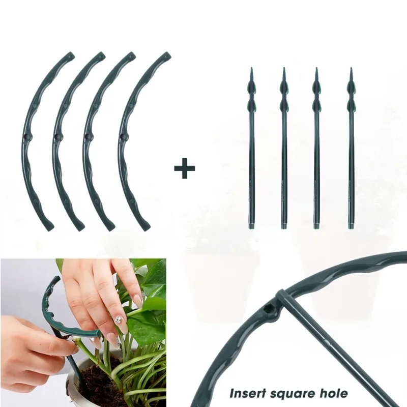 Plant Support Pile Plastic 2/12Pcs For Flowers Greenhouses plant stakes,plastic plant supports,plant support racks,plant support stick