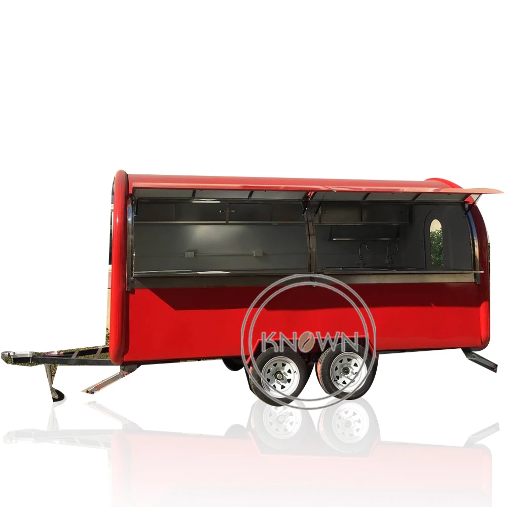 OEM 4m Length Can Customized Hot Dog Fast Food Truck Trailer Mobile Kitchen for Europe