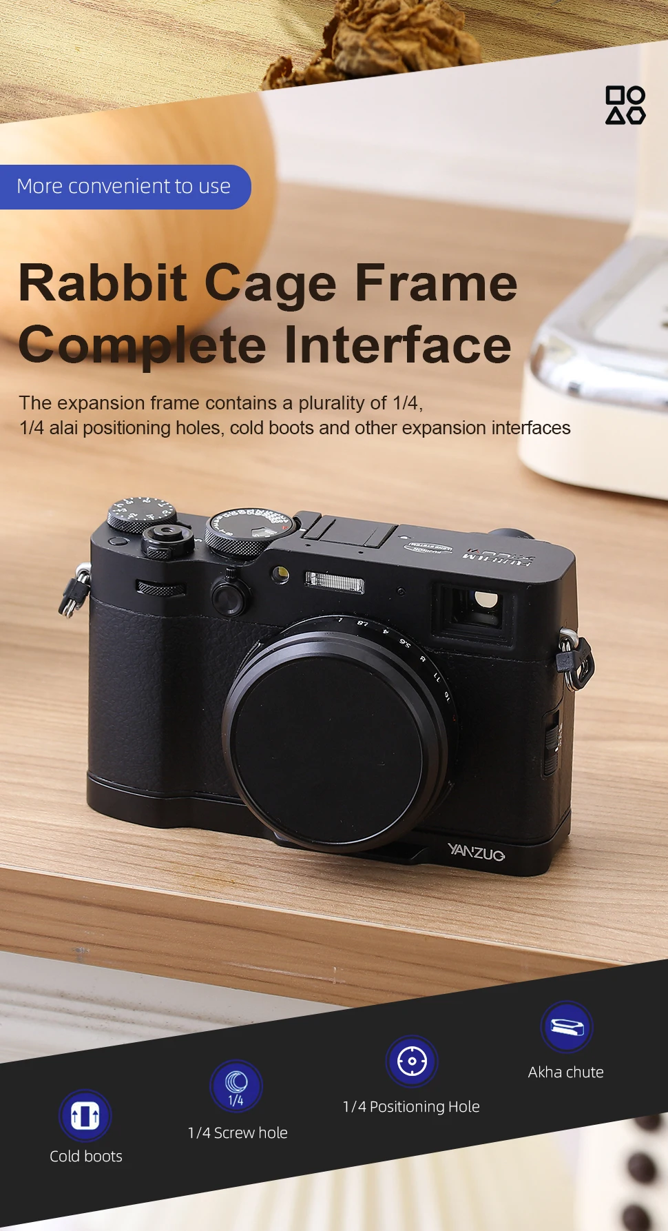 Camera Protection Parts Quick Release Plate Base For Fujifilm X100VI Camera Base