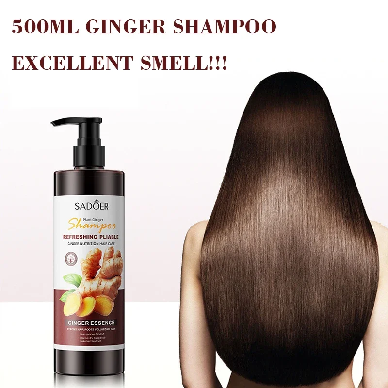 500ml Improve Dry Forked Hair Cleansing Dandruff Scalp Ginger Nutrition Hair Care Ginger Shampoo Anti Hair Loss