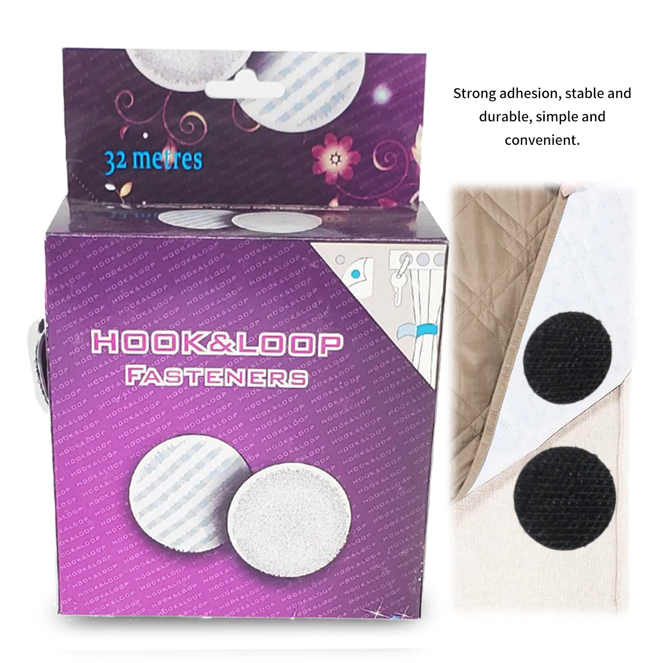 

2box Hook and Loop Non Slip Pads Couch Cushion Double-Sided Fixing Stickers Carpet Pad Mat Self Adhesive Fasten Mounting