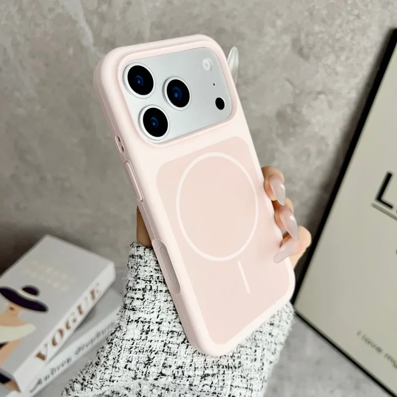 Premium Liquid Silicon MagSafe-Compatible Case with Wireless Charging Support