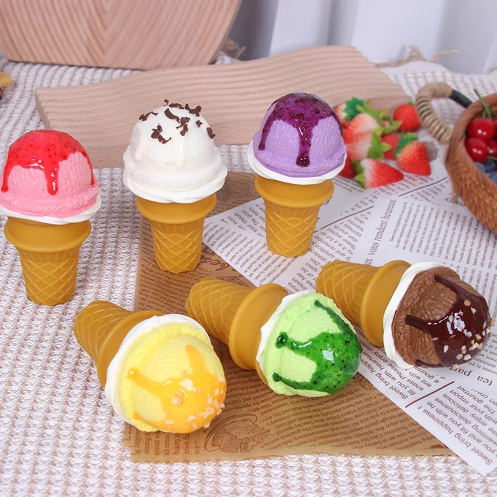 Simulated Ice Cream Model Cone Simulation Props Ice Cream Model Fake Shop Decoration For Bakery Decor DIY Craft Shop