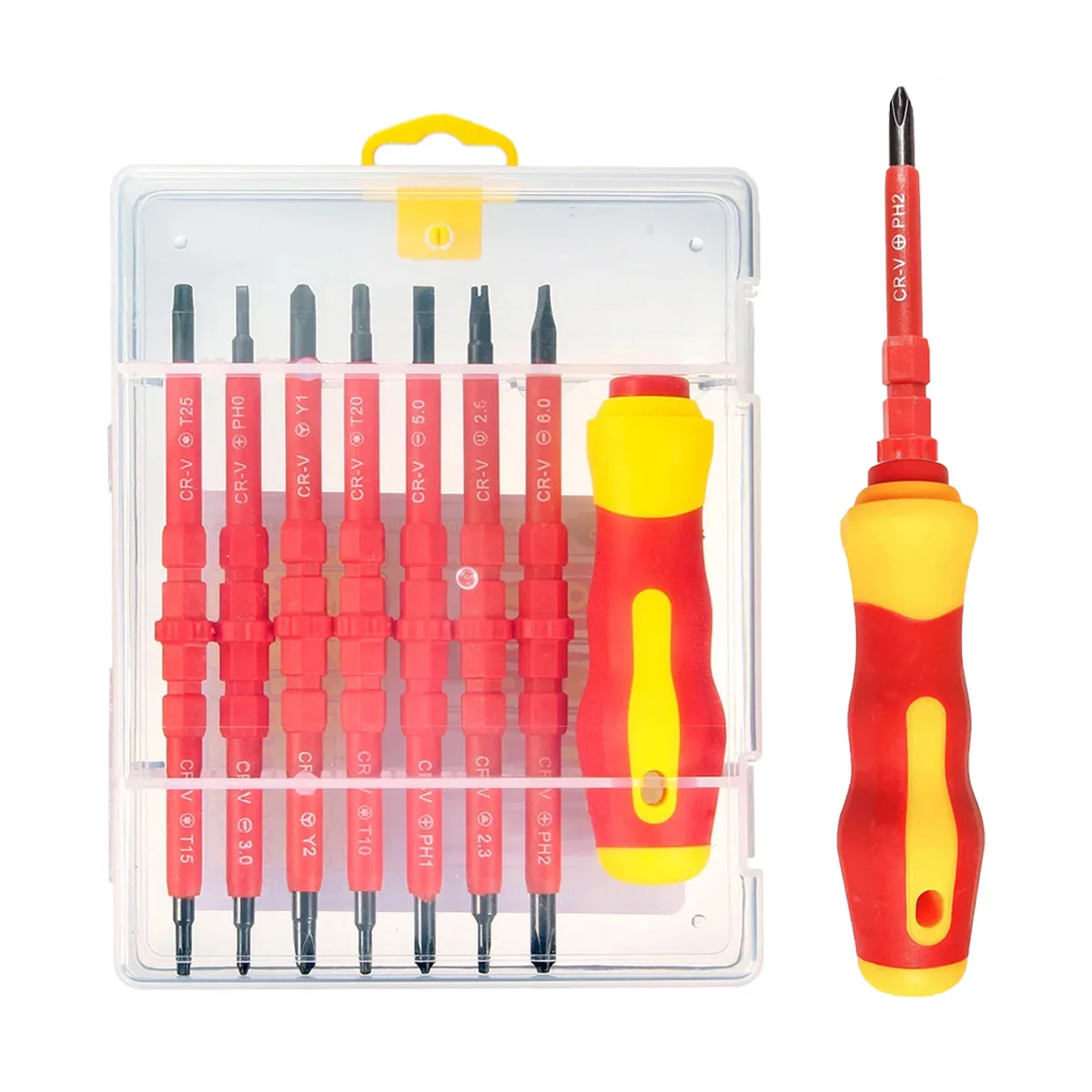 Versatile Double-Ended Screwdriver with High-Hardness Interchangeable Heads for Efficient Repairs and Maintenance