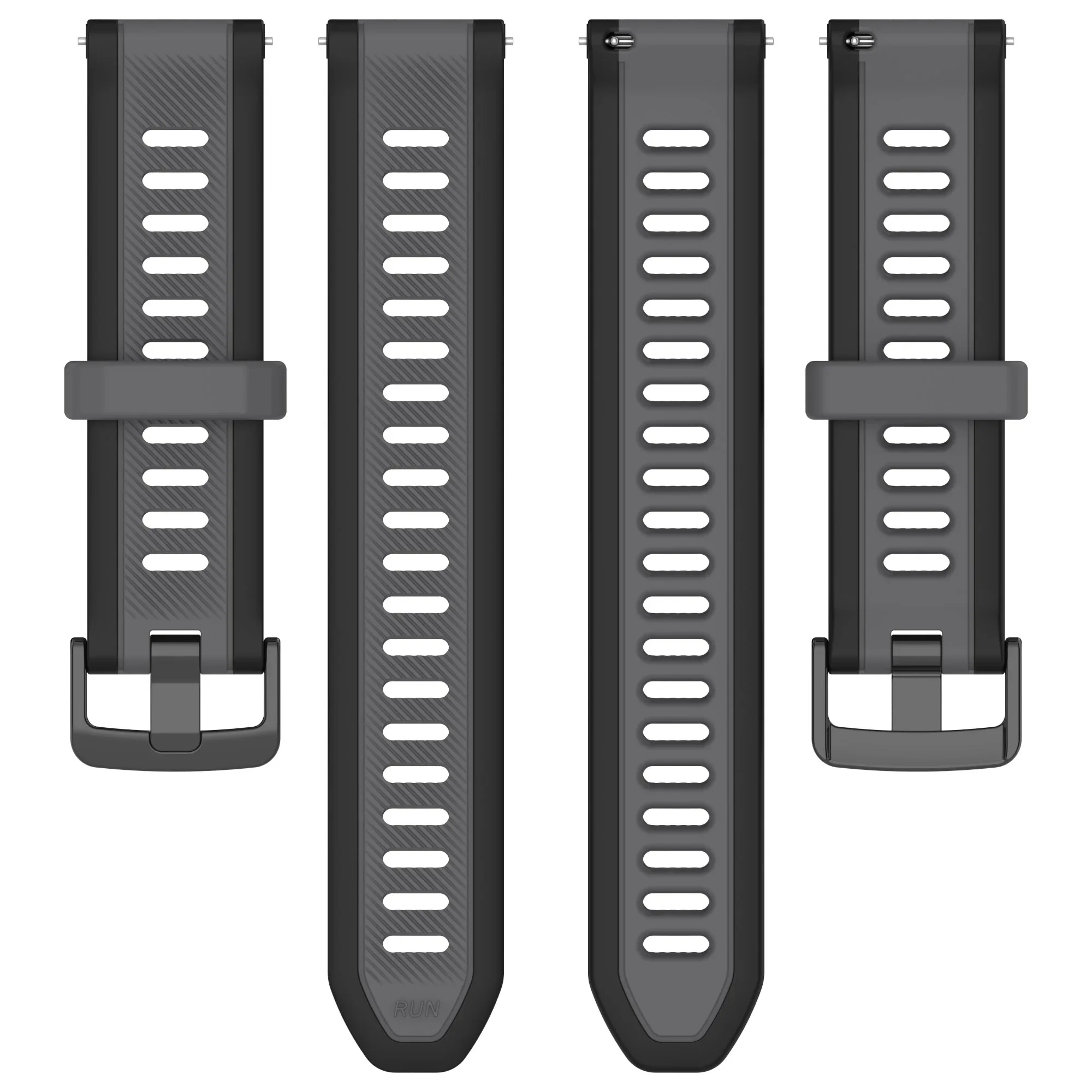 Premium Silicone Strap with Metal Buckle for Smartwatches (Multiple Sizes Available)