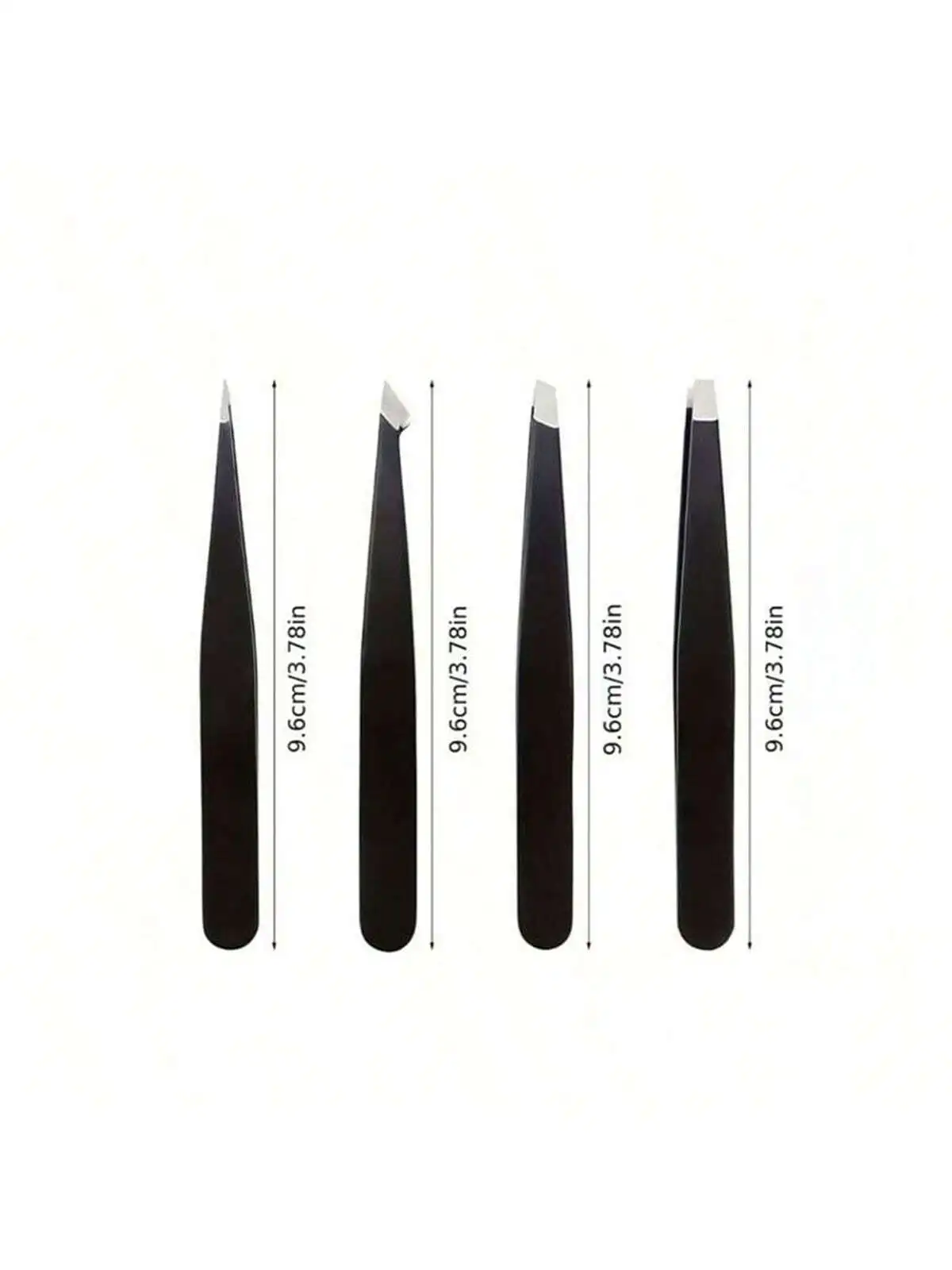 Stainless Steel Eyebrow Tweezers 4 Pack Facial Hair Trimmer