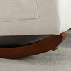 home. Rocking Chair Mid-Century Modern Nursery Rocking Armchair Upholstered Tall Back Accent Glider Rocker for Living Room 5