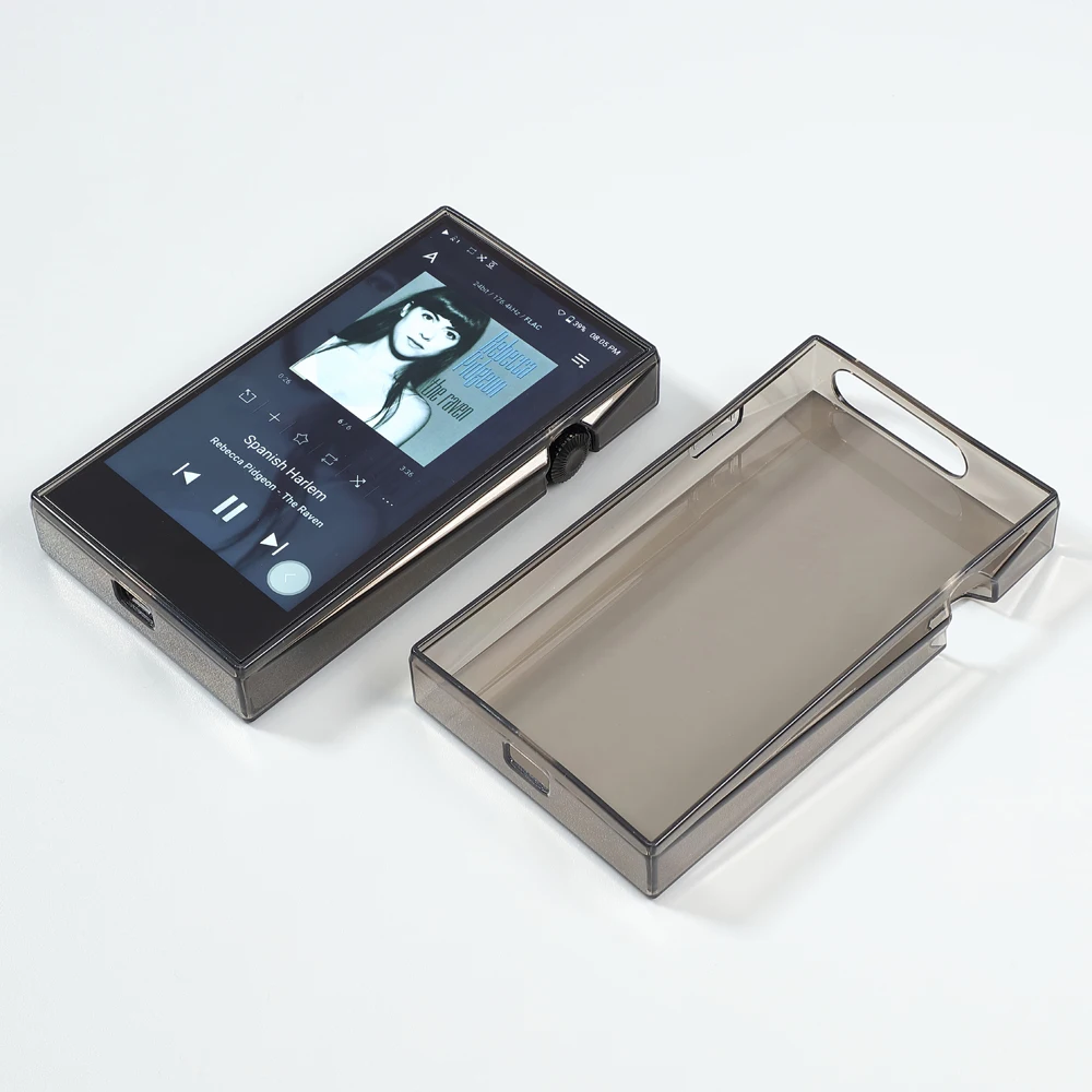 전면 화면 보호기 강화 유리가 장착된 iRiver Astell&Kern SP3000용 소프트 클리어 크리스탈 TPU 보호 쉘 스킨 케이스 커버