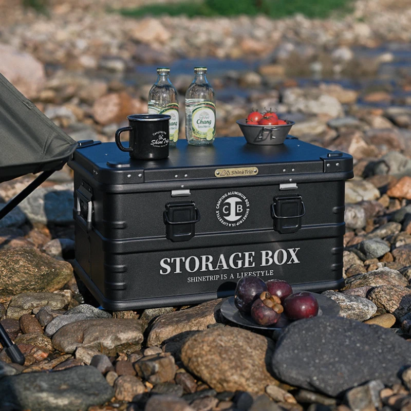 44L Aluminum Alloy Box Outdoor Aluminum Storage Box Camping Equipment