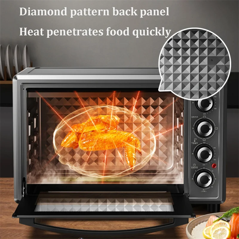 38L Large Capacity Electric Oven for Baking Household Toaster Oven  Full-automatic Multi-function Bread Baking Ovens