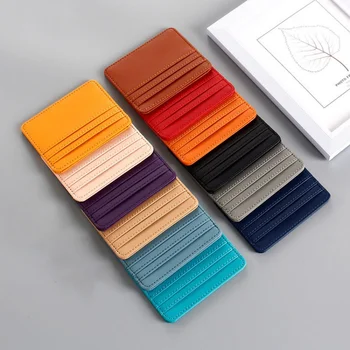 Portafoglio minimalista sottile, portafogli con tasca frontale, blocco RFID, porta carte di credito per uomo e donna 1