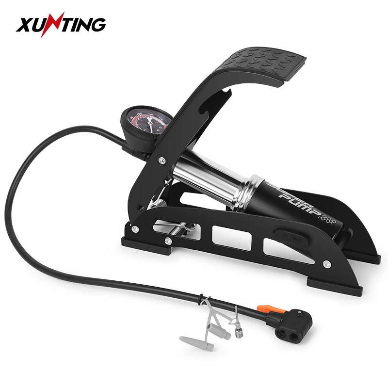 Xunting Bike Pump Bike Floor Pump Max 160PSI High Pressure Cycling Pump