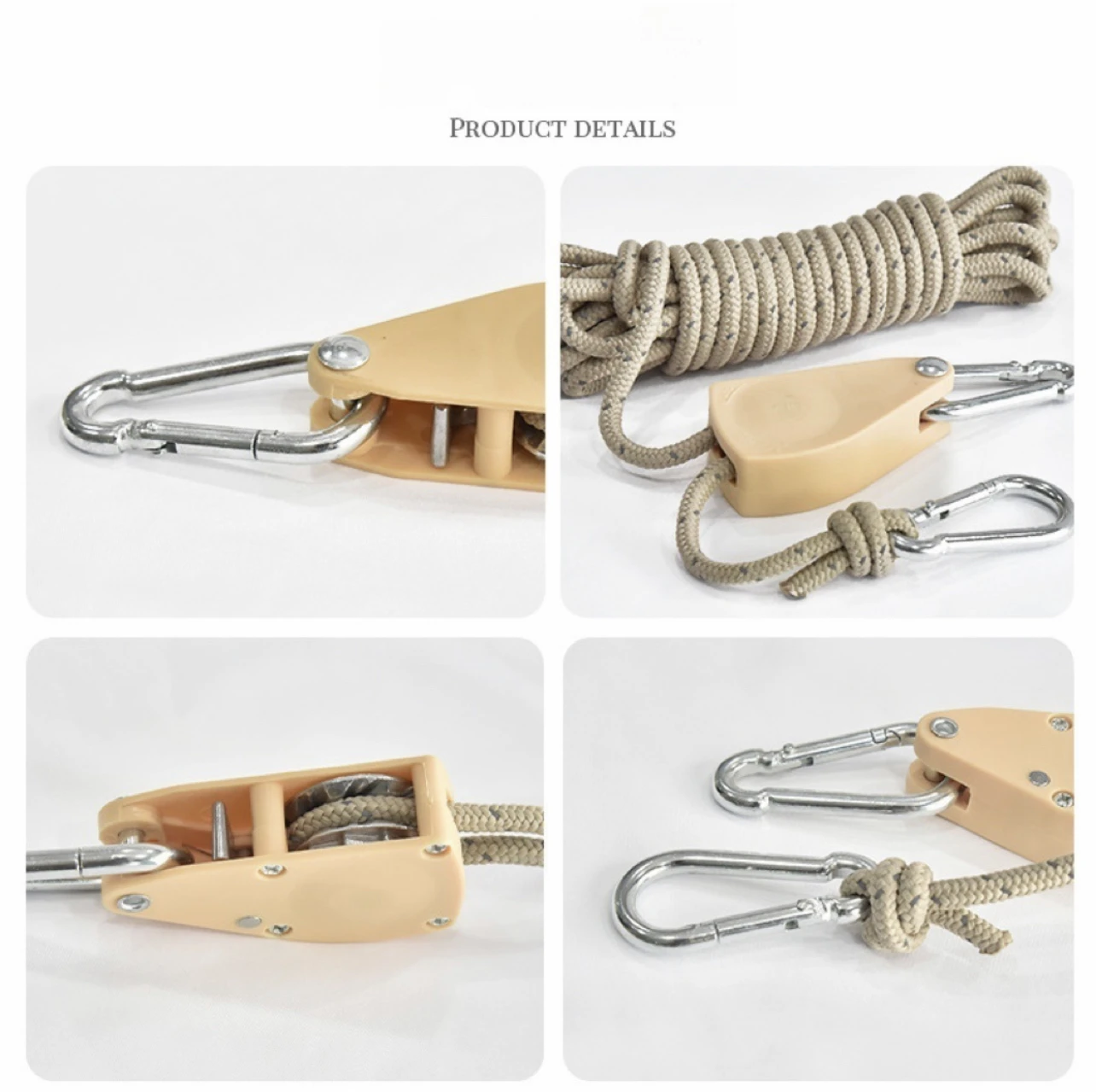 4/5M Camping Rope Tent Adjustable Rope Fastener Fixed Buckle Pulley Tensioner Ratchet Hangers Lights Camping Awning Wind outdoor tent ropes camping tent accessories camping tent fasteners tent rope tightener ratchet hanger pulley ropes