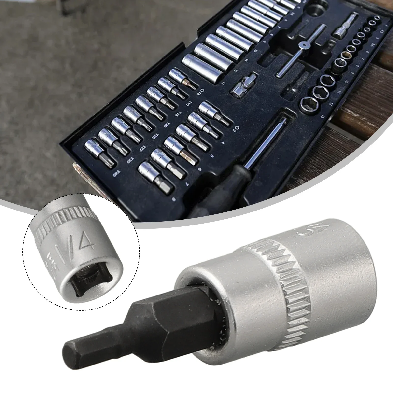 1pc 1/4" Hex Screwdriver Sockets Bits Hex Screw Driver Bits H3-H8 Screwdriver Spanner Ratchet Wrench Hand Tool H3 H4 H5 H6 H7 H8 5