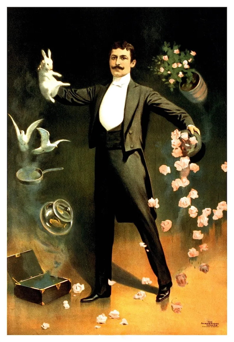 

Vintage Zan Zig Magic Show Magic Poster Print