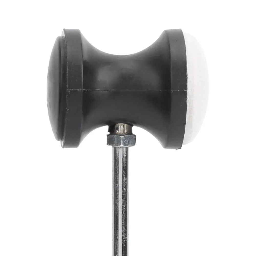 � 2 Stück Doppelseitiger Trommel-Pedal-Schlägel ​ ​ Filzkopf ​ Trommelschlägel ​ ​ Doppel-Kickpedal-Schlägel ​ ​ Pedalhammer ​ ​ Edelstahl-Schaft ​ – Detail 2