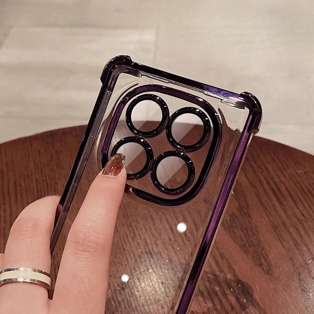 Clear Shockproof Silicone Case - Transparent Soft Back Cover Bumper