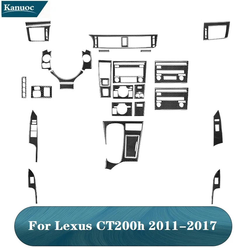 

Car Carbon Fiber Black Stickers Car Interior Decorative Accessories For Lexus CT200h 2011 2012 2013 2014 2015 2016 2017