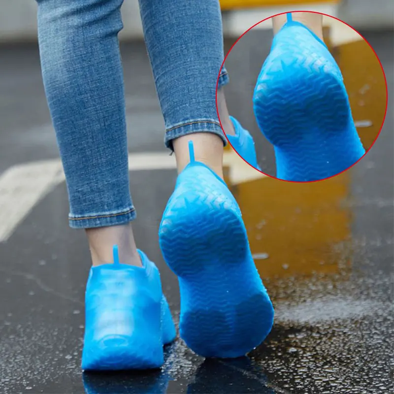 Cubiertas de zapatos impermeables de silicona Bota de lluvia al aire libre  hombres Chanclos reutilizables