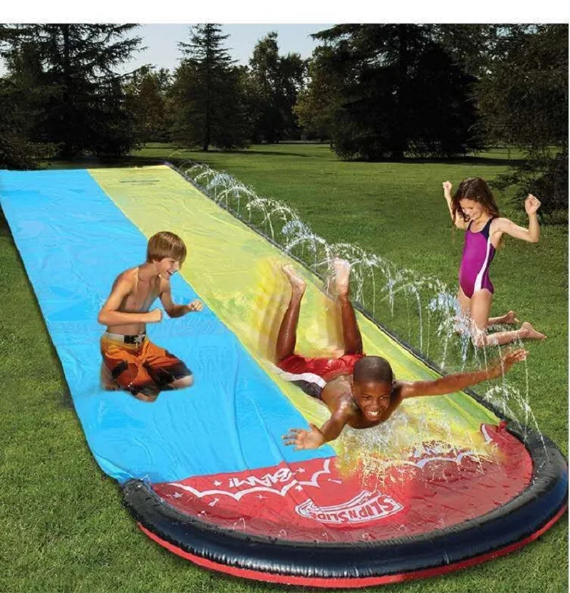 Inflatable Lawn Water Slide Summer Swimming Pool Waterslides Kids Water Toy Sprinkler for Backyard Outdoor Water Play Game Toys 4